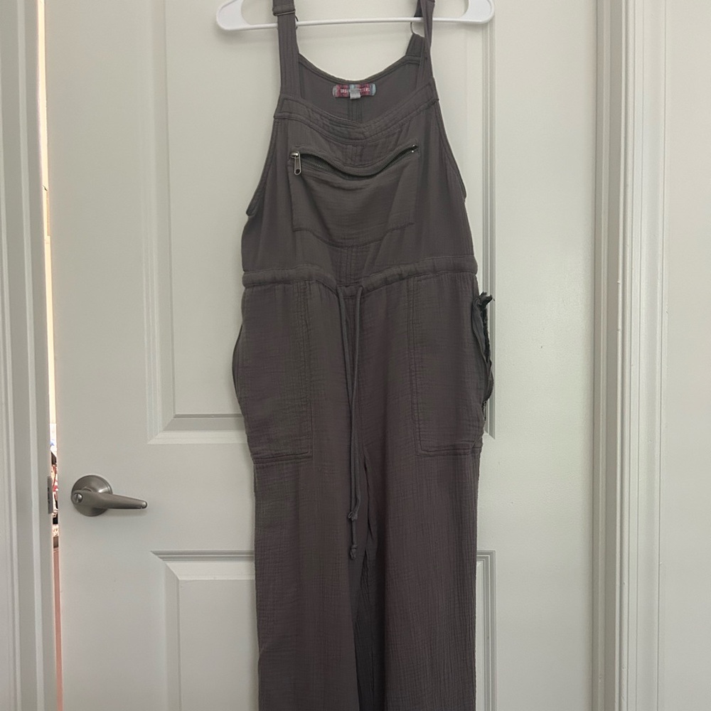 Urban Outfitters Gray Jumpsuit with Adjustable Waist